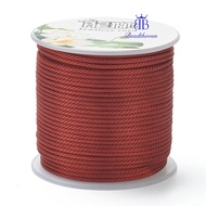 1roll Polyester Braided Cords for Jewelry Making Beading Crafting FireBrick 1.5mm about 21.87 yards(