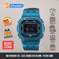 Original G  Shock DW-B5600G-2D Digital Petak Bluetooth DWB Watch Blue Resin Band [READY STOCK]