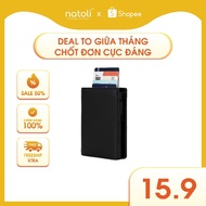 Mens card holder wallet – slim leather bifold with waterproof smart design for everyday use NATOLI R