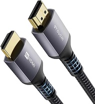 Stouchi HDMI Cord 8K 48Gbps 1FT, Short Ultra High Speed HDMI 2.1 Cable, 4K@120Hz 8K@60Hz 2K@144Hz eARC HDCP 2.2 &amp; 2.3 DTS:X HDR10 Compatible with PS5, Roku TV, Blu-ray, Monitor, PC and More
