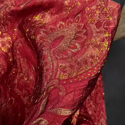 Jacquard Fabric European Style Relief Design Jacket Skirt Appaewl Sewing Fabrics for By Meter Diy Cl