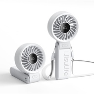 JISULIFE Handheld Fan Life7 Portable Mini Foldable Fans with LED Display for Travel Desk Neck Gift