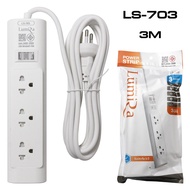 ปลั๊กไฟ Lumira LS-702/LS-703/LS-704 1Switch 2Socket+2USB+1USB-C