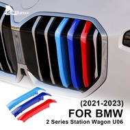 For BMW 2-Series Wagon U06 2021 2022 2023 ABS Car Front Grille Stripes Covers Grid Strips Clips Trim