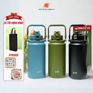 (Free cloth bag) Stainless steel thermos bottle 304 K712 2500ml/1800ml/1500ml with straw