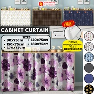 ✥SUPERSAVE Cabinet Curtain Skirting Kabinet Dapur Kitchen Curtain Langsir Dapur Kabinet Curtain Langsir Singki Vecro✰