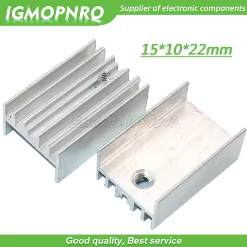 10pcs white Aluminum Heatsink Radiator 15*10*22mm Transistor TO-220 For TO220 Transistors IGMOPNRQ