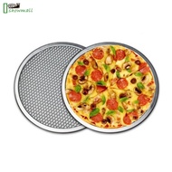 [ISHOWMAL] 8-16inch Thickened Aluminum Pizza Mesh Plate Pizza Plate Baking Mold❀