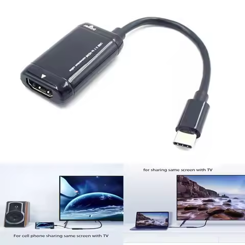 for MHL USB 3.1 type-c to with HDMI Video Converter Male to Female Input Digital Signal Plug to HDTV