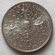 英國硬幣1980年伊麗莎白二世克朗型銅鎳紀念幣