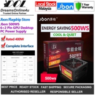 Jbon 500WS Rated 400W Desktop PC Power Supply 12cm Fan 4+4 Pin CPU 6+2 Pin GPU Connector i3 i5 i7 i9