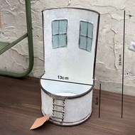 Tin House Flowerpot Outdoor Gardening Courtyard Garden Terrace Balcony Landscaping Flowerware Decora