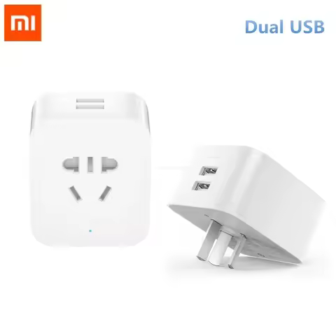 Original Xiaomi Mijia Smart Socket Plug WiFi Control Power Count Timer Switch Dual USB Socket Standa