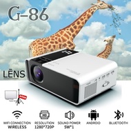 READY STOCK📌MONOS G86 Projector FULL HD 1080P Android Mini Projector WIFI LCD Led A80 Protable Projector 6000 lumens