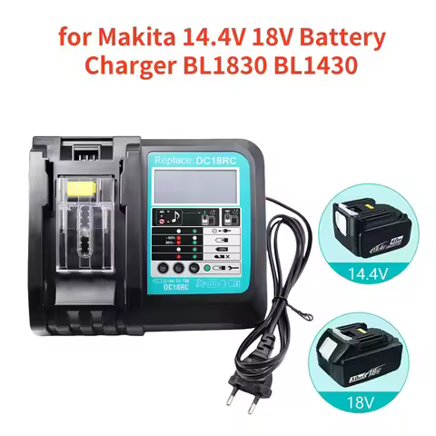 DC18RC For Makita 18V Drill Battery Charger 3A Li-ion Charger for Makita 14.4V 18V LXT BL1815 BL1860