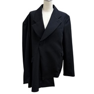 成色極佳 ★ COMME des GARCONS 23SS GK-J032 100% 羊毛超大款不對稱剪裁夾克 黑色 S碼 日本製造 正品女裝