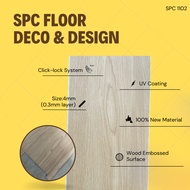 SPC Flooring 4mm with Click Locking *Home Deco DIY* Code 1102/ Wood Embossed Floor/100% New Material Made
