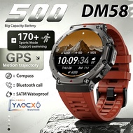 2026 New Military DM58 GPS Smart Watch 1.43 HD AMOLED 5ATM Waterproof Built-in 6 Frequency Outdoors 