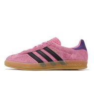 adidas Casual Shoes Gazelle Indoor W Pink Black Suede Rubber Sole Women's Clover [ACS] IE7002