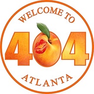Atlanta 404 Area Code Bumper Sticker - The ATL Peach Kiss Premium Vinyl Car Decal 3 x 3" inch Car Au