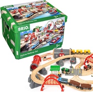 BRIO 33052 Deluxe Wooden Railway Set Train MRT set with Toy Storage