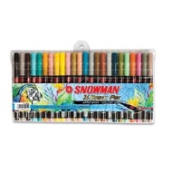 Snowman Brush Pen 12 24 36 Colors 1 Set Murah / isi 12 pcs / 24 Pcs / 36 Pcs