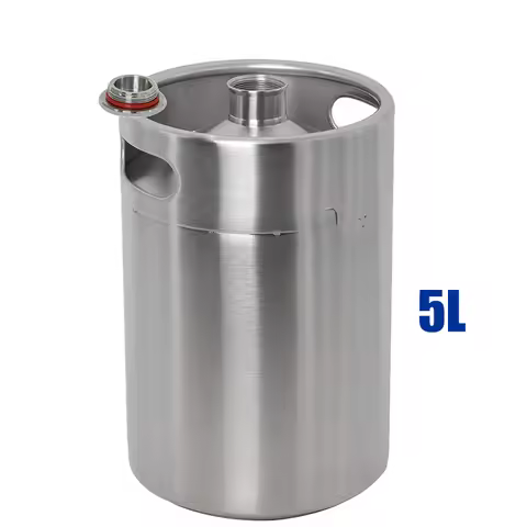 5L Beer Keg Growler Stainless Steel Beer Mini Keg Pressurized Beer Barrel For Homebrewing Picnic Cam
