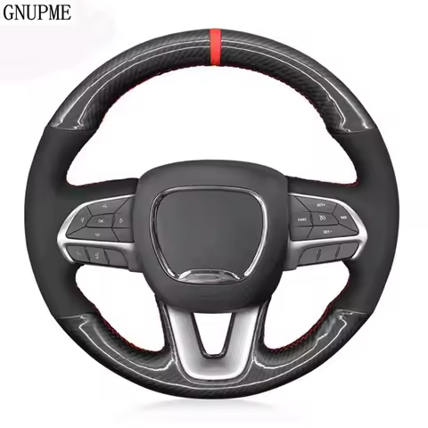 Car Steering Wheel Cover Suede Leather Car Accessories For Dodge Challenger Charger 2015-2021 Dodge 