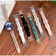 Bling Crown Watch Strap For A-pple Watch Strap Series10 9 87654321,SE ,SE2, Ultra Strap Size 41mm 45