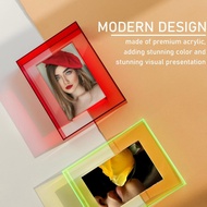 5x7 Acrylic Color Frames, Picture Frame, Horizontal and Vertical Formats for Tabletop Display Poster