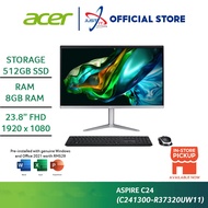 ACER ASPIRE C24-1300-R37320UW11 ALL-IN-ONE DESKTOP PC (R3-7320U 8GD5 512SSD / 23.8" FHD / W11H / OFFICE OPI)