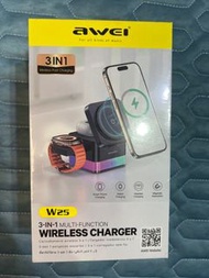 AWEI 用維 三合一 3in1 多功能無線充電器 wireless charger W25 磁吸充電座 (39)