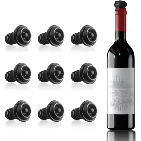 Wine Stoppers for Wine Bottles, Wine Saver Vacuum Stoppers for Most Wine Pumps, Reusable Leak-Proof 