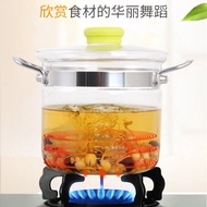 Batai Soup POY Glass Pot 5 Liters Visions Cookware Pot Gas Heat-Resistant High Temperature Resistant Open Fire Direct Burning Large Capacity Soup Pot