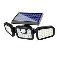TEMU A Solar Motion Sensor Outdoor Light With 74 Leds, Lithium, Ip44 Rating, Abs Casing, 3-head Ligh