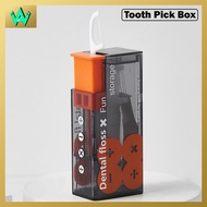 Dental Floss Tooth Pick Dispenser Floss Pick Storage Box Refillable Picks Organizer Portable