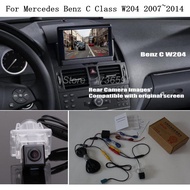 กล้องมองหลังรถยนต์สำหรับ Mercedes Benz MB C Class W204 2007 ~ 2014-รถยนต์สำรองข้อมูลกล้องถอยหลัง RCA และหน้าจอเดิมเข้ากันได้