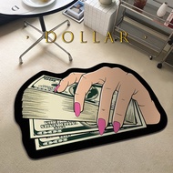 [New Products] Cartoon Dollar Living Room Decoration Carpet Bedroom Bedside Blanket Dirt-Resistant W