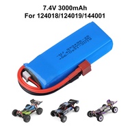RC 7.4V 3000mAh Lipo Battery 2S for Wltoys 144001 124018 124019 RC Car Truck