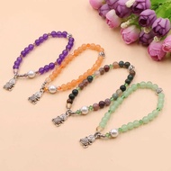 Trendy Bracelet for Women Natural Indian Agates Picture Amethysts Jades Stone Bracelets Lucky Bangl