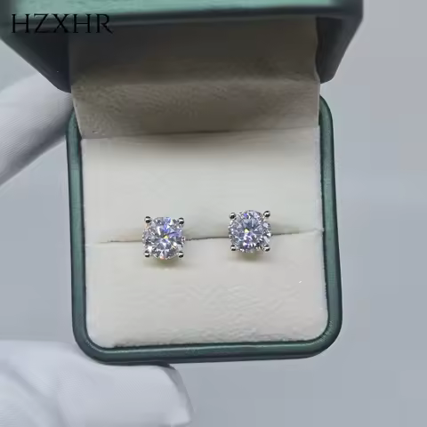 Classic 18K White Gold Pt950 Platinum Total 4-6 Carat Round Brilliant Cut Pass Diamond Tester D Colo