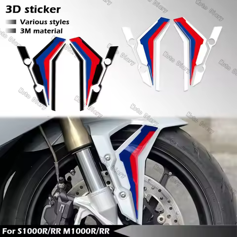 3D Motorcycle Front Fender Sticker Accessories Decals For S1000RR S1000R M1000RR M1000R 2019-2024