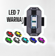 Lampu LED kedip pesawat RGB 7 warna untuk layangan mobil motor