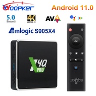 UGOOS X4Q Pro กล่องทีวี11 Amlogic S905X4 4GB 32GB AV1 HDR 4K HD กล่องสมาร์ททีวี2.4G 5G 2T2R Wifi 100
