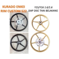 KURADO ENKEI SPORT RIM CUSTOM SP522 Y15ZR YSUKU Y16ZR 1.60X1.60 (SIAP DISC THAI BELAKANG)