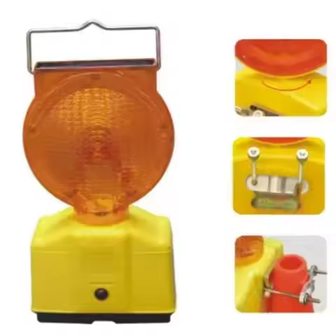 Solar LED Traffic Beacon Light Safety Flashing Warning Car Road Construction Cone Lights Outdoor Hig