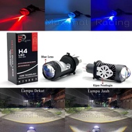 Premium LED Headlight H4 Mini Projector Motorcycle Car Original Epic Racing ZE5 High Low AC DC With