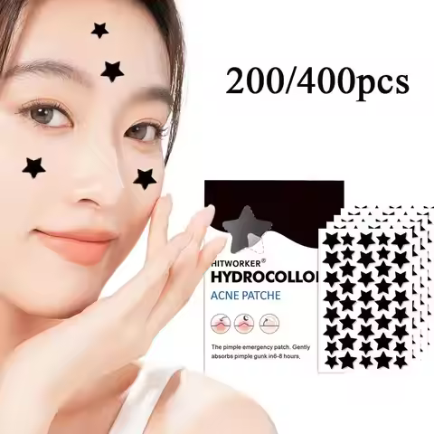 200/400pcs Black Pimple Patches Cute Star Shaped Pimple Cover Sticker For Ance Cute And Invisible Pi