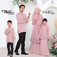 NEW ARRIVAL | FAMILY SET SEDONDON | KURUNG ZALIKA & KURTA MUAZ | MAUVE | KURUNG MODEN LACE | BAJU RA