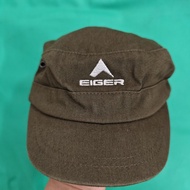 Topi Eiger Original Moonwalk Rare Hijau Army size m 100% cotton tag